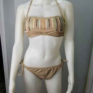 BAR-III-Woman-SwimSuit-Size-L-Bandeau-Top-Bikini